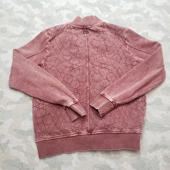 RVCA Jacket Womens Small Red Full Zip Bomber - Picture 7 of 11